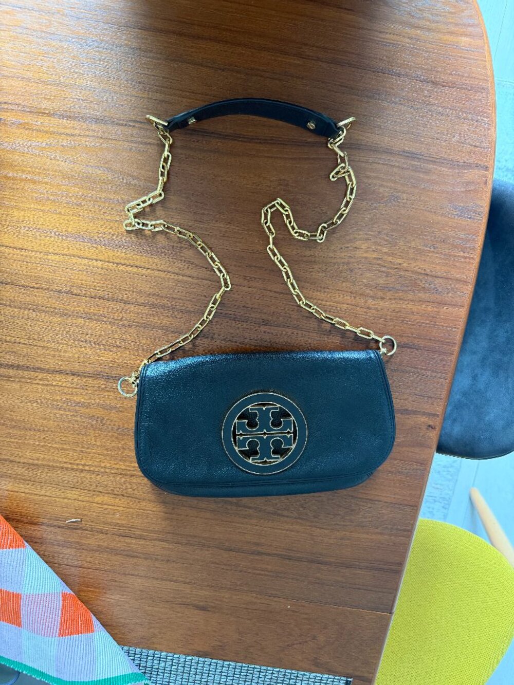 Tory Burch Black Leather Shoulder Bag